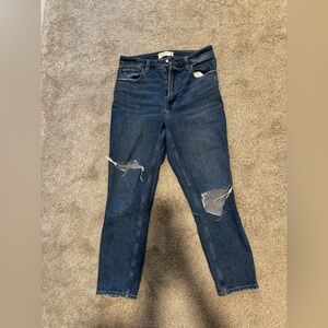Abercrombie & Fitch Dark Blue Distressed Jeans